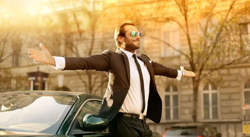 Sikeres férfi pozitív életmóddal